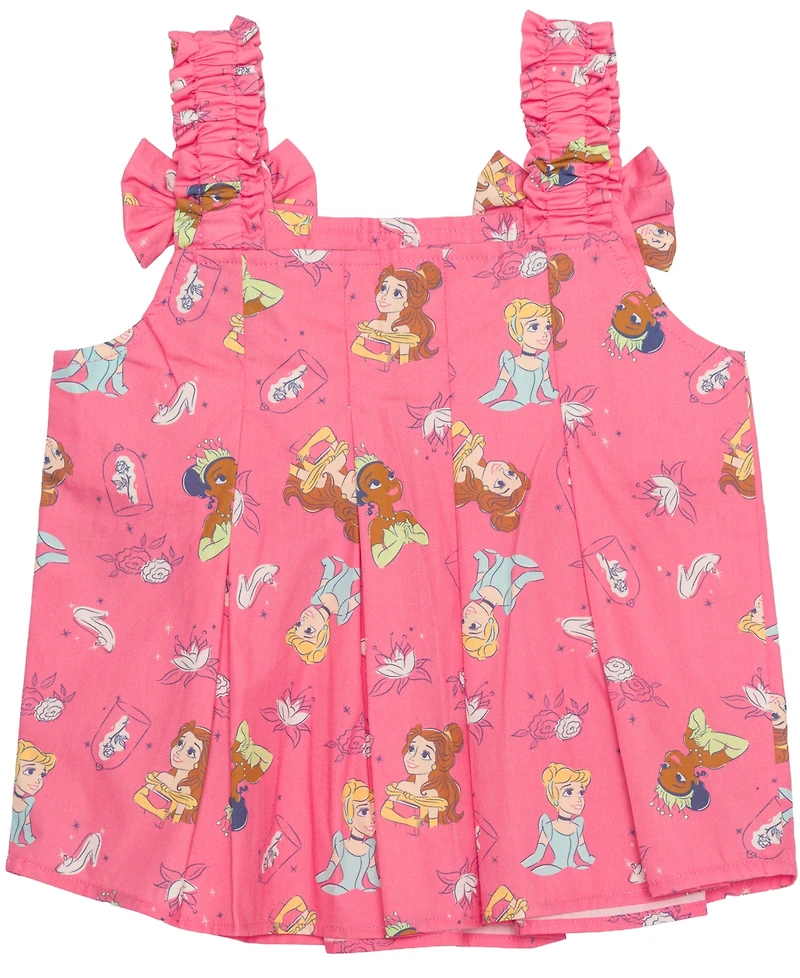 Hybrid Girls' 2T-6X Square Neck and Elastic Shorts, 2-Piece Set