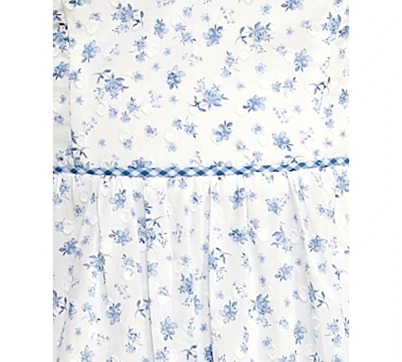 Seni & Cade Women's Floral Sweetheart Neck Midi Dress