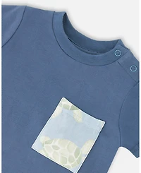 Deux par Deux Baby Boy Cotton Jersey T-Shirt and Pants Set Turtle Print - Baby