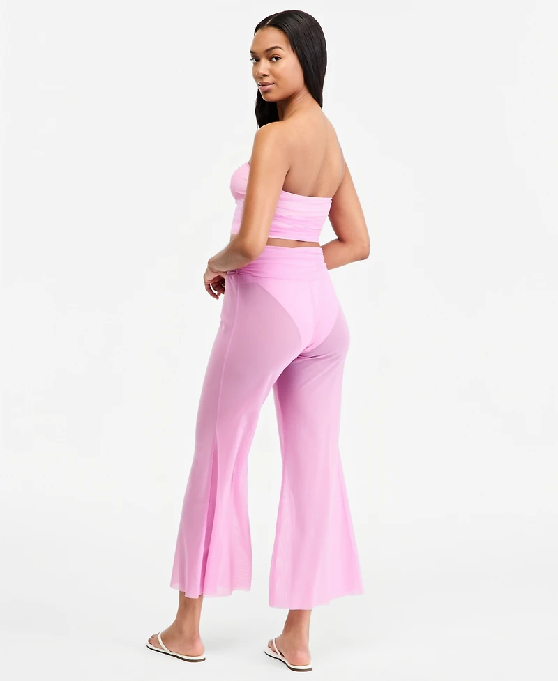 Steve Madden Women's Gold-Tone Bead Keyhole Tube Bikini Top