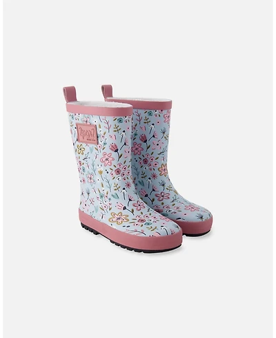 Deux par Girl Rain Boots Rubber Mini Flower Print - Toddler|Child