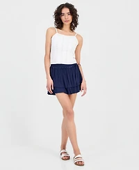 Sincerely Jules Juniors' Tiered Smocked-Waist Skirt
