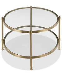 Isla 59" Glass Oval Coffee Table