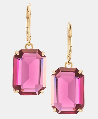 Lauren Ralph Lauren Gold-Tone Fuchsia Stone Drop Earrings
