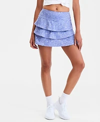 Id Ideology Women's Harbor Ditsy Compression Flounce Skort, Macy's Exclusive