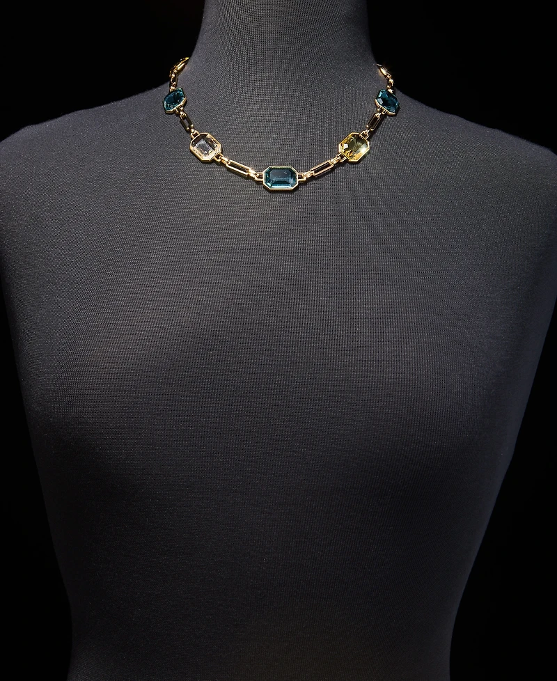 Lauren Ralph Lauren Gold-Tone Stone Chain Collar Necklace