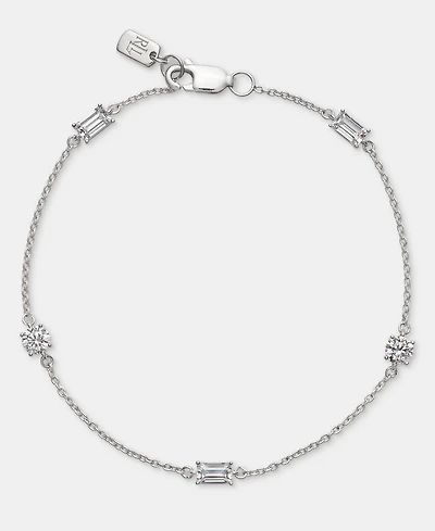 Lauren Ralph Lauren Cubic Zirconia Station Flex Bracelet in Sterling Silver