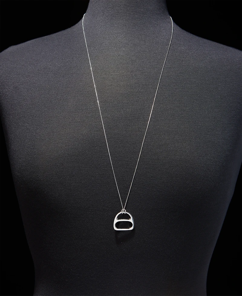 Lauren Ralph Lauren Adjustable Slider Equestrian Pendant Necklace in Sterling Silver