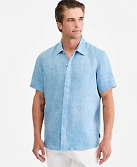 Michael Kors Men's Point Collar Linen Shirt
