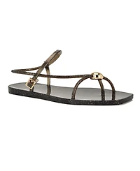 Nine West Women's Shells Jelly Strappy Flat Sandals