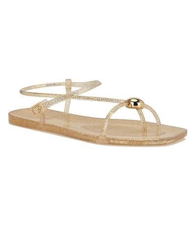 Nine West Women's Shells Jelly Strappy Flat Sandals