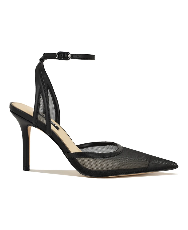 Nine West Women's Gullia Mesh Ankle Strap Dress Pumps