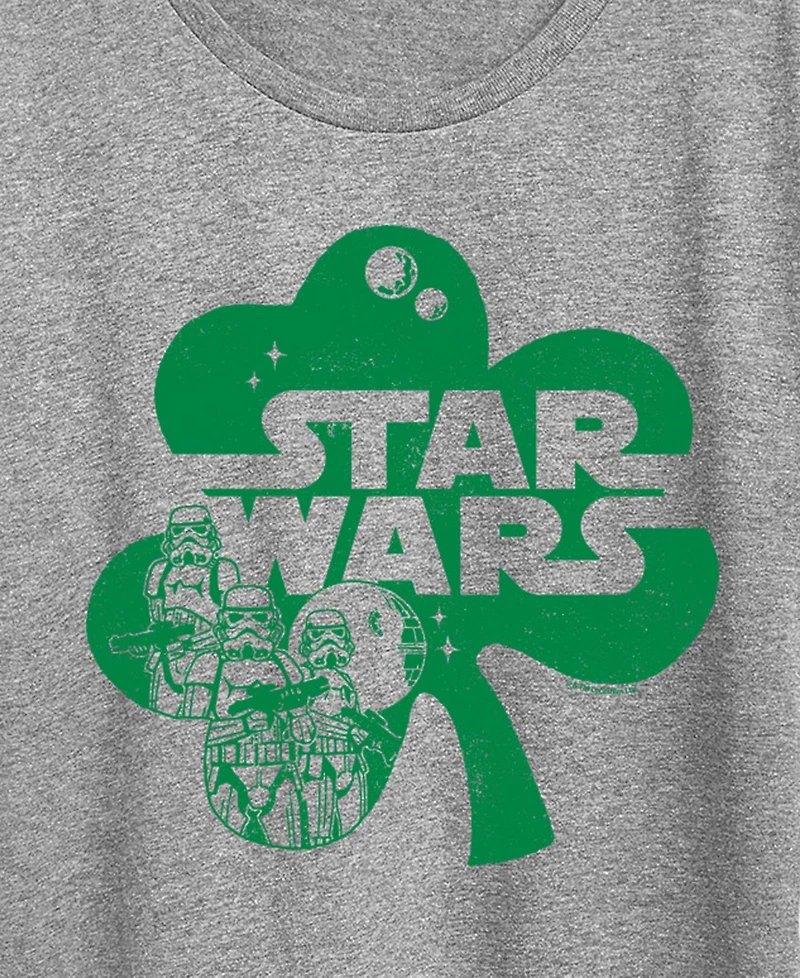 Hybrid Apparel Plus Star Wars St. Patrick's Day Clover Short-Sleeve Graphic T-Shirt