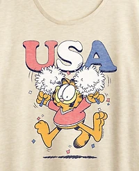 Hybrid Apparel Plus Garfield Usa Cheer Short-Sleeve T-Shirt