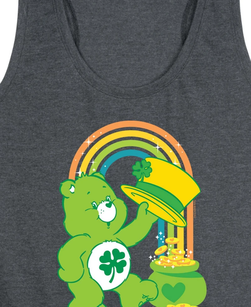 Hybrid Apparel Plus SizeCare Bears St. Patrick's Day Good Luck Bear Rainbow Graphic Tank Top