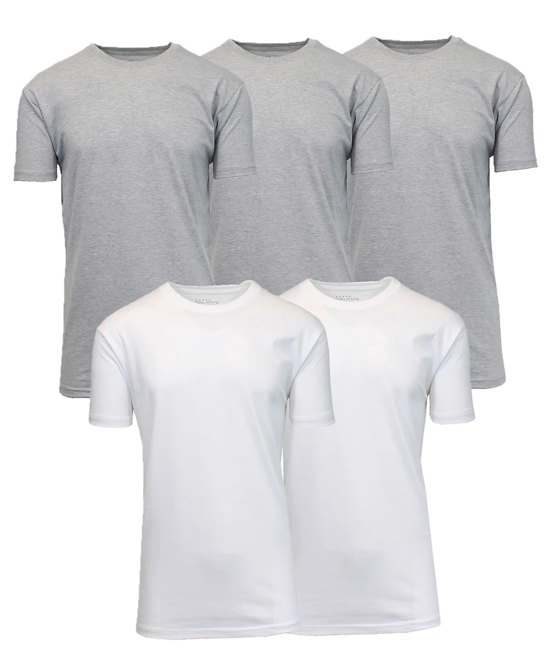 Blue Ice Men's Short-Sleeve Solid Crewneck T-Shirt, 5-Pack