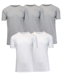 Blue Ice Men's Short-Sleeve Solid Crewneck T-Shirt, 5-Pack