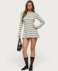 Edikted Women's Caisyn Striped Ribbed Knit Mini Dress
