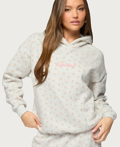 Edikted Womens Flower Power Hoodie