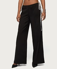 Edikted Women's Mikah Dotted Ribbon Wide Leg Pants