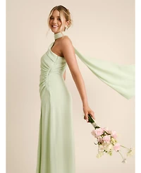 Six Stories Women's One Shoulder Chiffon Bridesmaid Dress
