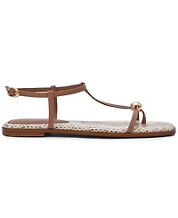 Steve Madden Women's Ritzy Ball-Stud Square Toe Flat Sandals