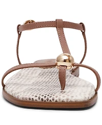 Steve Madden Women's Ritzy Ball-Stud Square Toe Flat Sandals