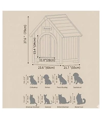 6thdruple Solid Cedar Indoor Pet House with Cushion