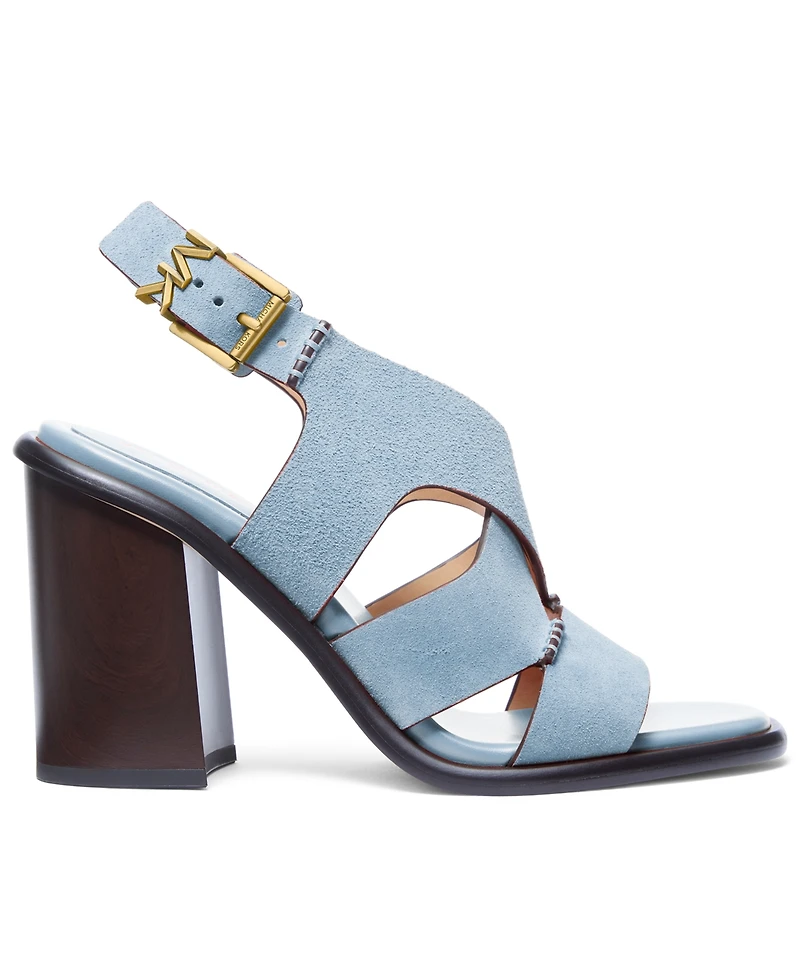 Michael Kors Women's Raven Buckle Block Heel Sandals
