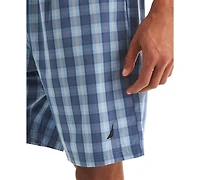 Nautica Men's Elastic-Drawstring Plaid Pajama Shorts