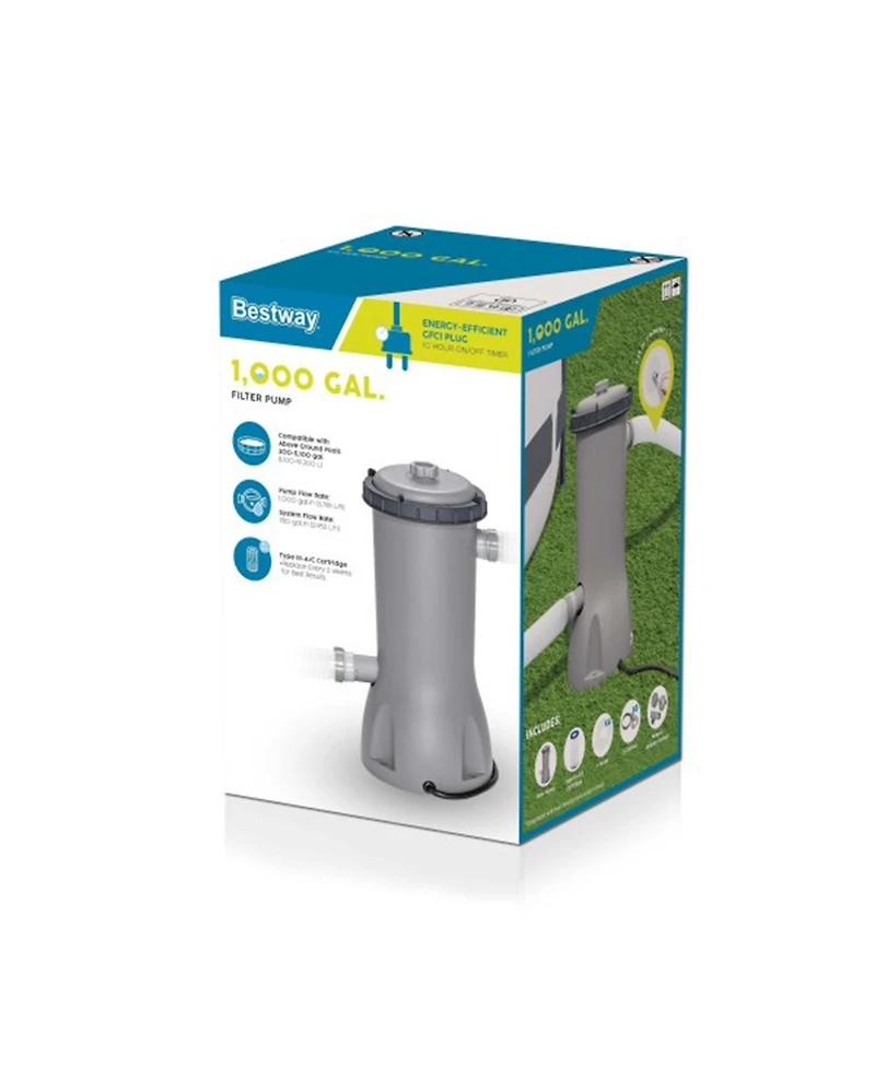 Bestway Flowclear 1,000 Gallons per Hour Above Ground Swimming Pool Filter Pump