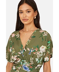 Yumi Women's Floral Print Midi Dress