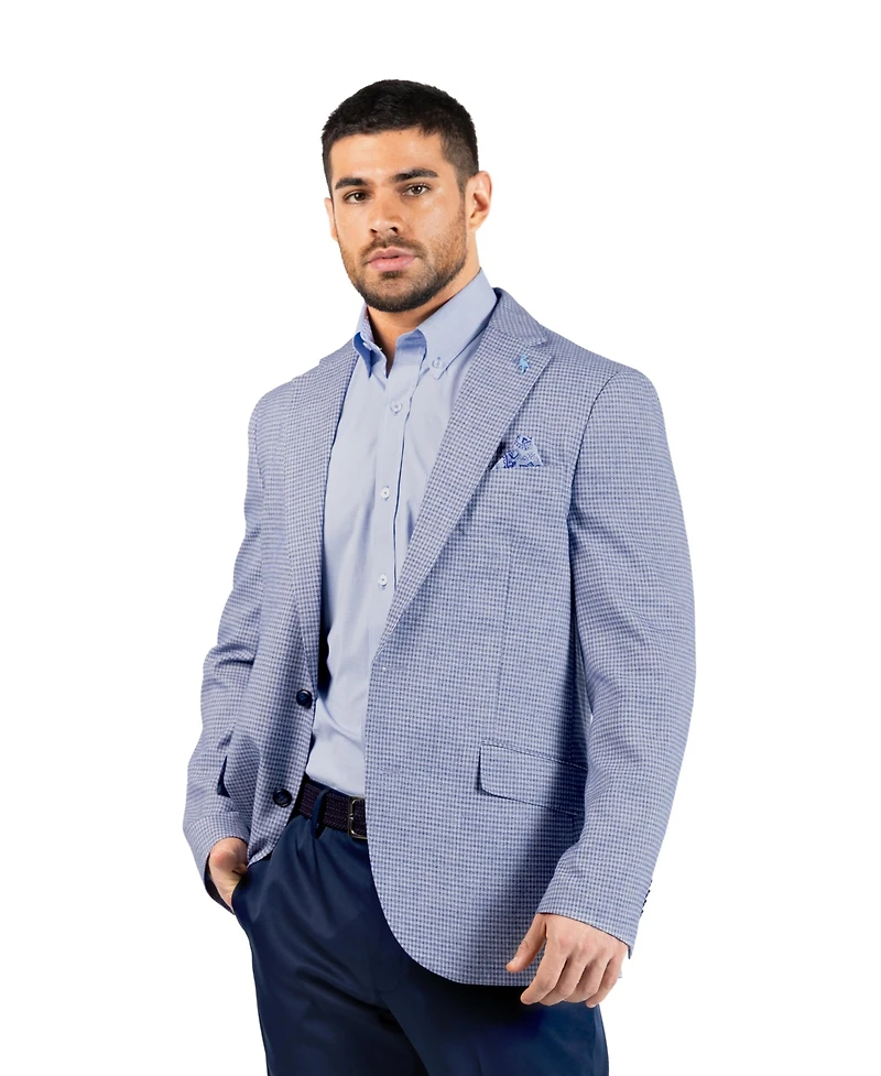 TailorByrd Men's Melange Micro Grid Sport Coat