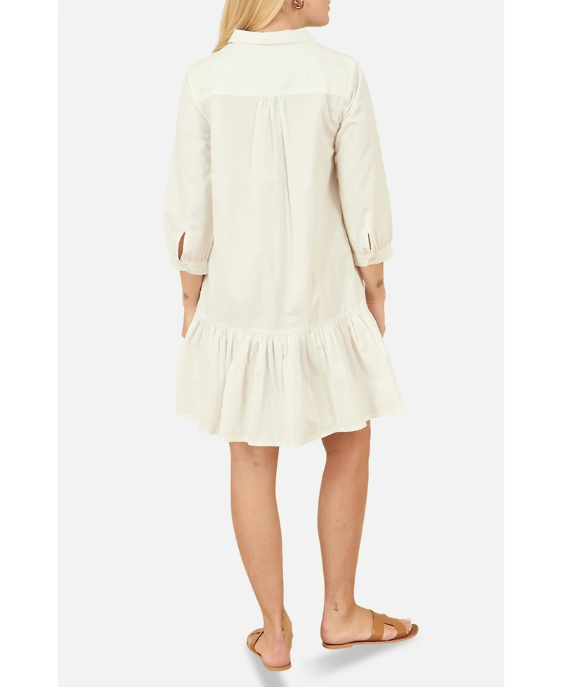 Yumi Women's Cotton Flower Tunic Dress