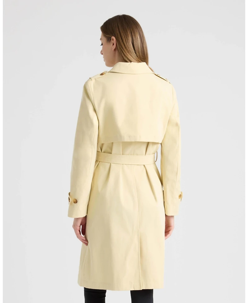 Ellen Tracy Women's Double Breasted Trench Coat