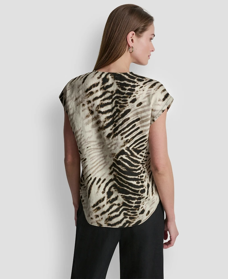 Dkny Women's V-Neck Sleeveless Top