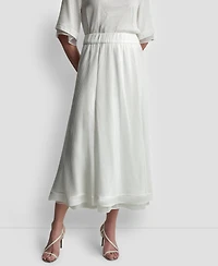 Dkny Women's Layered Window Pane Ankle Skirt