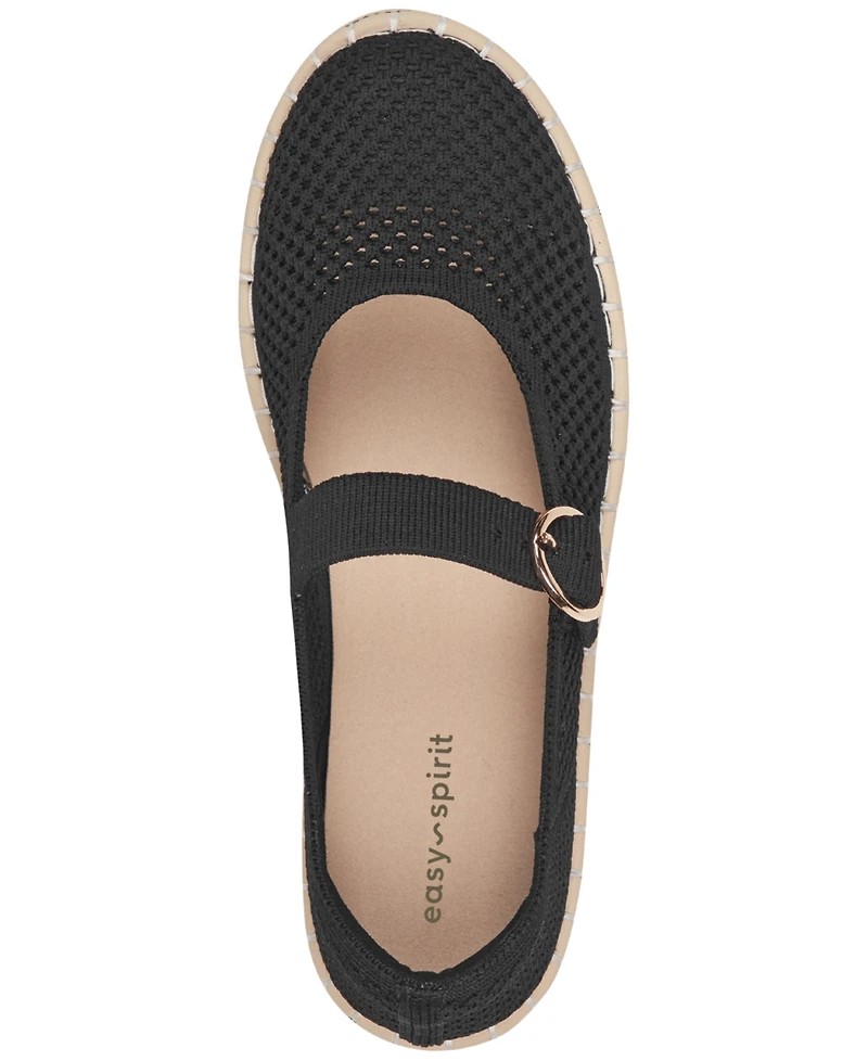 Easy Spirit Women's Francene Knit Mary Jane Espadrille Flats