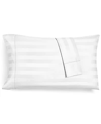 Charter Club 1.5" Stripe 550 Thread Count 100% Cotton Pillowcase Pair, King, Exclusively at Macy's