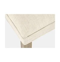 Modern Rustic Distressed Solid Wood Upholstered Parsons Dining Chair (Set of 2)