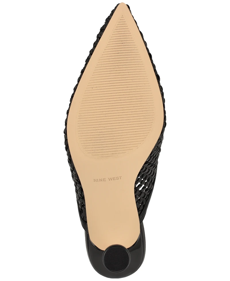 Nine West Women's Grasso Woven Dress Mules Pumps