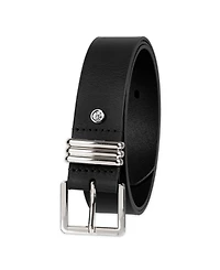 Tommy Hilfiger Women's Triple-Metal Strap Keeper Casual Leather Belt