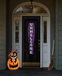 National Tree Company 23" Pre-Lit Pumpkin and Cat