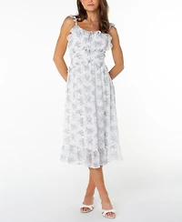 Celebrity Pink Juniors' Ruffle-Trim Sleeveless Midi Dress