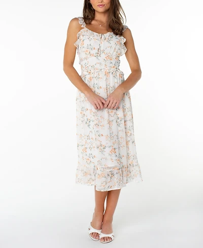 Celebrity Pink Juniors' Ruffle-Trim Sleeveless Midi Dress