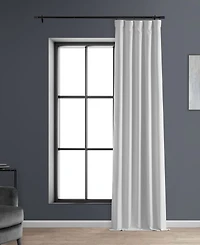 Half Price Drapes Mission White Faux Linen Hotel Blackout Curtain