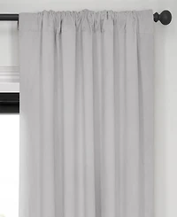 Half Price Drapes Reflection Grey Signature Velvet Blackout Curtain