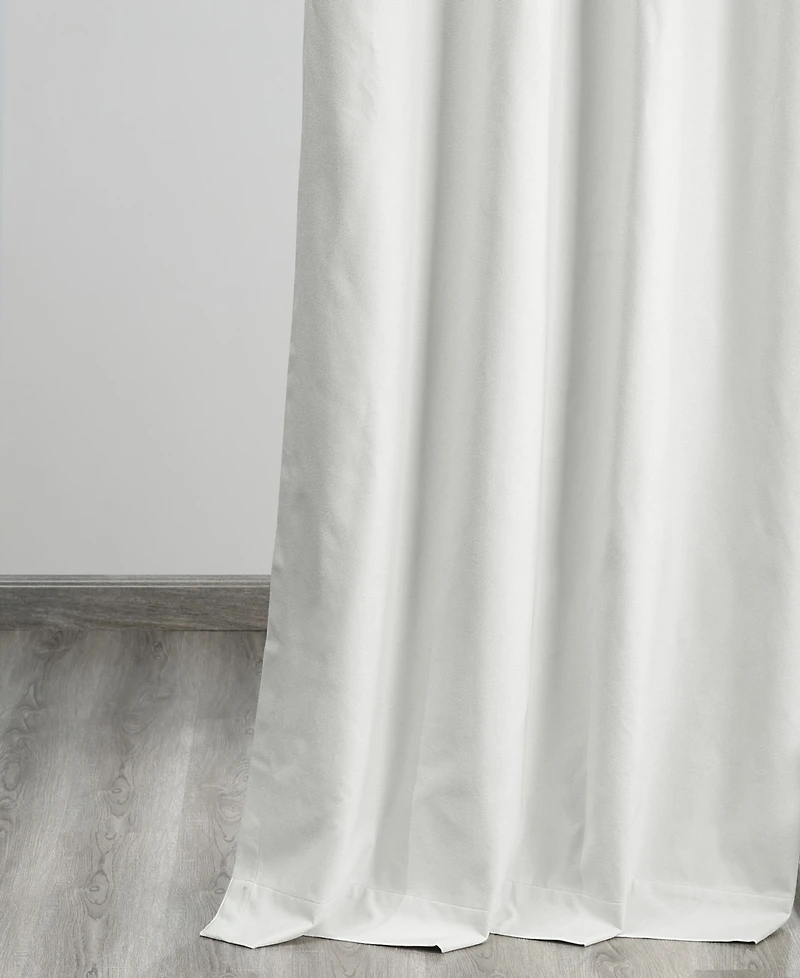 Half Price Drapes Starlight Off White Grommet Thermal Cross Linen Weave Blackout Curtain
