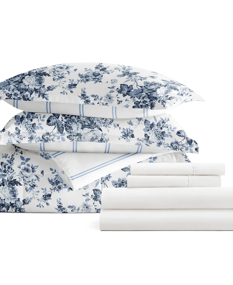 ienjoy Home Bedding Bundle Patterned 7-Piece Comforter Set