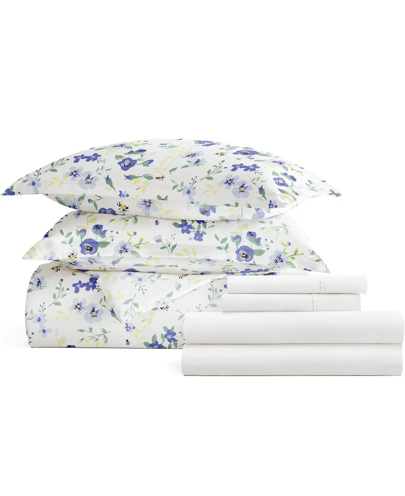 ienjoy Home Bedding Bundle Patterned -Piece Comforter with Duvet Cover Set